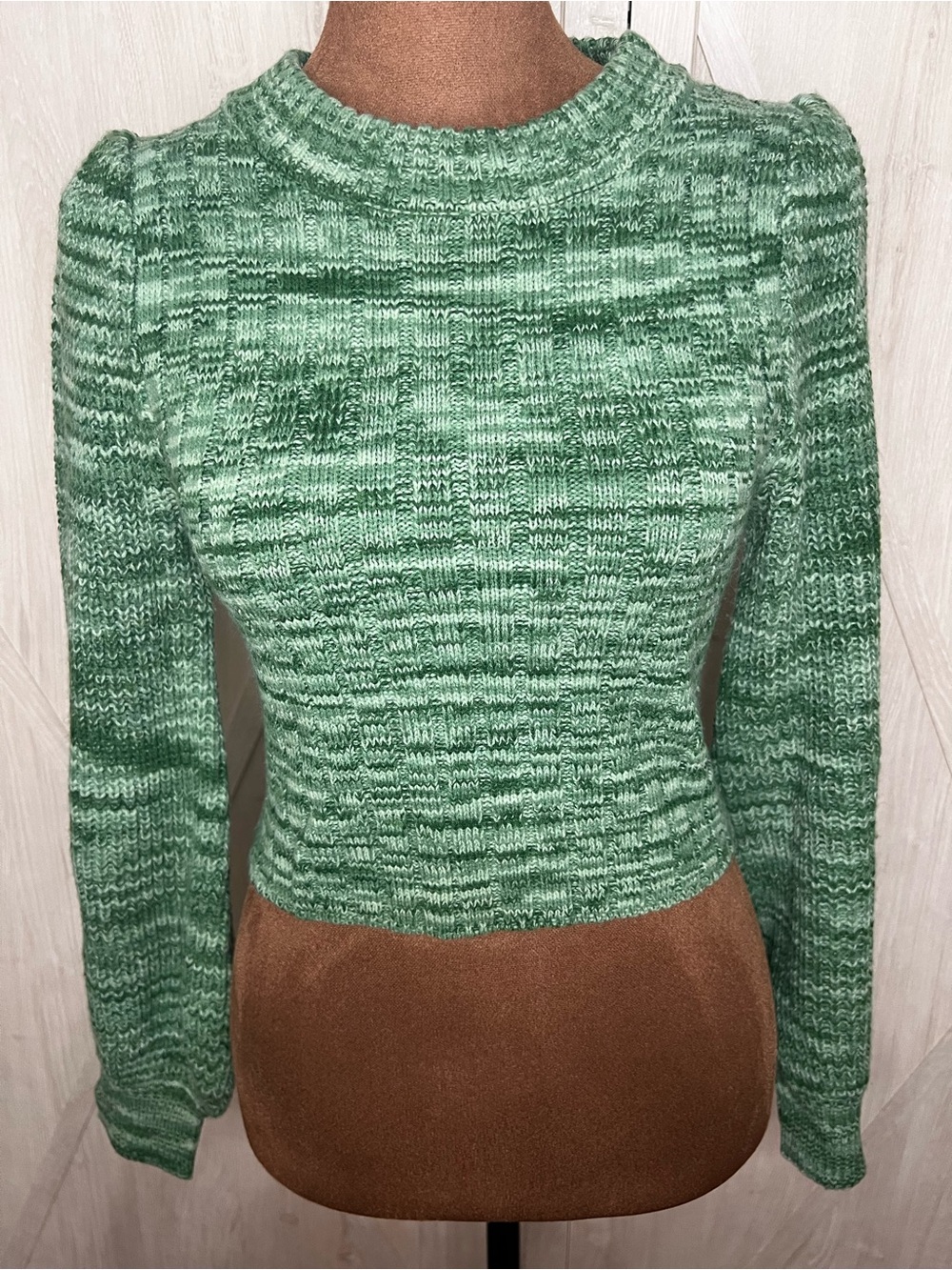 Altar'd State Green Marled Crewneck Sweater small